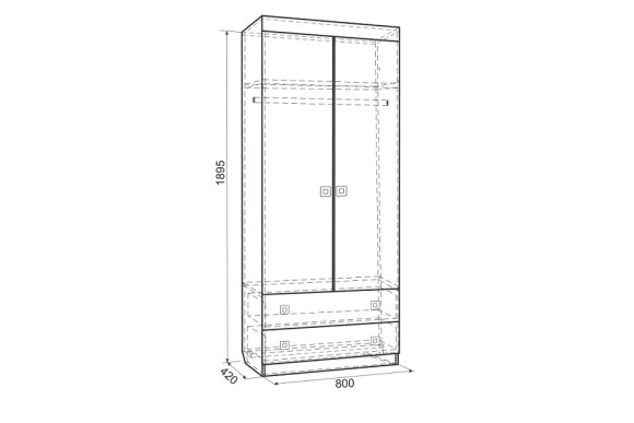 Шкаф платяной Форсаж MBS_MKF-01_1623