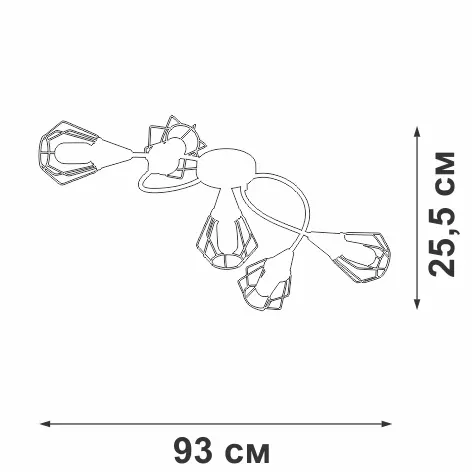 Потолочная люстра Vitaluce V3037-0/5PL Потолочная люстра Vitaluce V3037-0/5PL