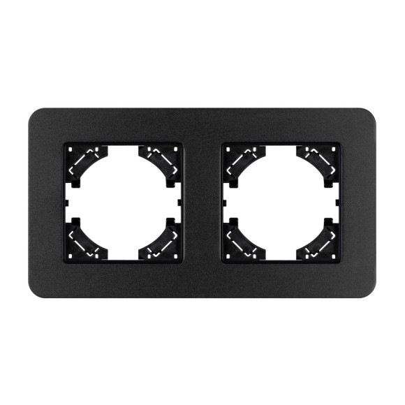 Рамка на 2 поста алюминиевая Arlight FRM-AKIRY-SFAL-2-BK 049738