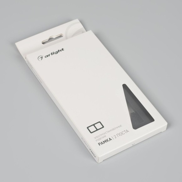 Рамка на 2 поста алюминиевая Arlight FRM-AKIRY-SFAL-2-BK 049738