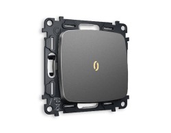 Комплект механизма 1-кл проходного выключателя с подсветкой Ambrella Volt Omega MO652030