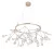 Подвесная люстра Crystal Lux Evita EVITA SP45 D GOLD/TRANSPARENT