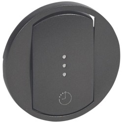 Лицевая панель Legrand Celiane выключателя одноклавишного с выдержкой времени графит 067936