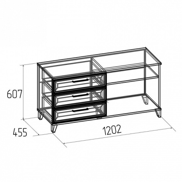 Тумба комбинированная Aurelio 5 GLZ_00-00136145
