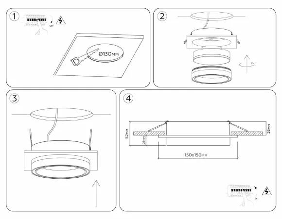 Встраиваемый светильник Ambrella Light Techno Spot Standard Tech TU5230, Черный, Металл, Современный стиль, крепление Встраиваемый светильник Ambrella Light Techno Spot Standard Tech TU5230, Черный, Металл, Современный стиль, крепление