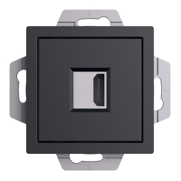 Розетка HDMI Systeme Electric AtlasDesign Карбон механизм ATN001080