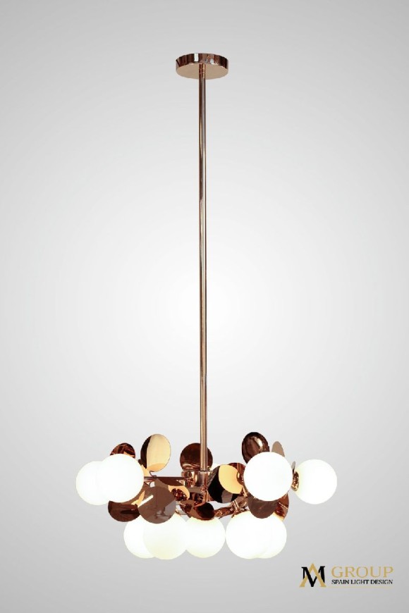 Люстра на штанге AM Group AM393 SP10 GOLD