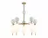 Люстра на штанге Ambrella Light High Light Ceramo Modern LH53104, Модерн, Белый, Латунь