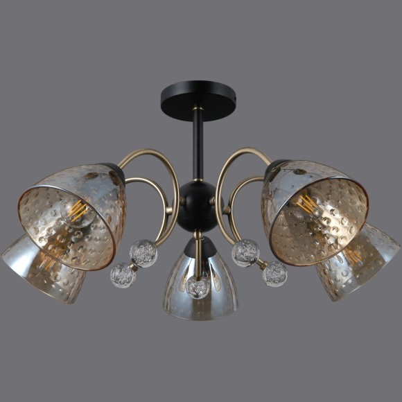 Люстра на штанге Illumico IL0230-5CSQ-29 BK AB