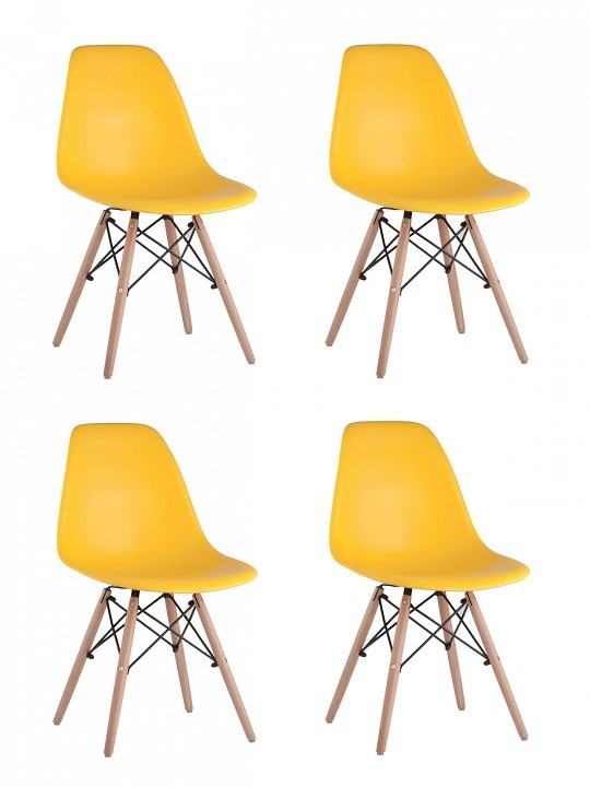 Набор из 4 стульев Eames SGR_8056PP-YELLOW-X4