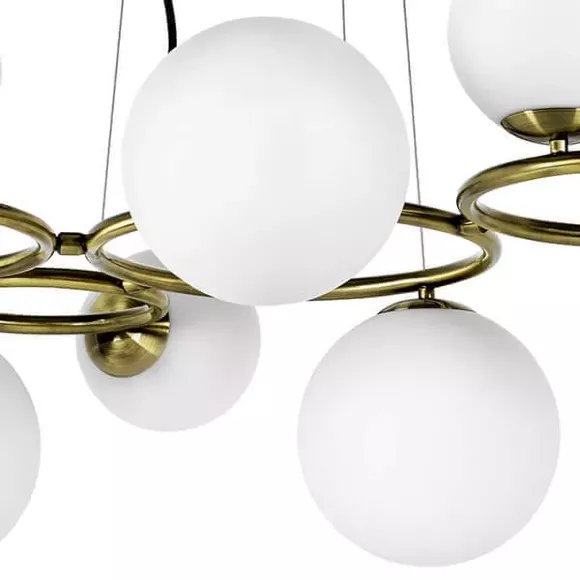 Подвесная люстра Lightstar 815091, Латунь, Белый, Металл, крупный план Подвесная люстра Lightstar 815091, Латунь, Белый, Металл, крупный план