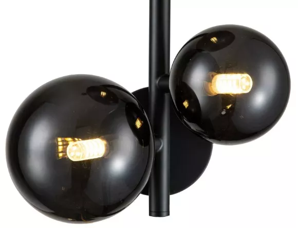 Бра Indigo Molecola 11018/3W Black V000198, Черный, Дымчатый, Металл Бра Indigo Molecola 11018/3W Black V000198, Черный, Дымчатый, Металл