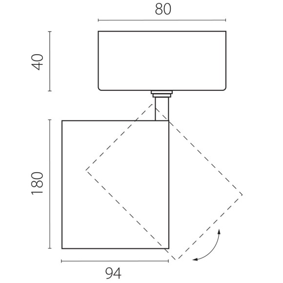 Накладной светильник 20-55G с адаптером Lightstar Canno Pro C4406SO