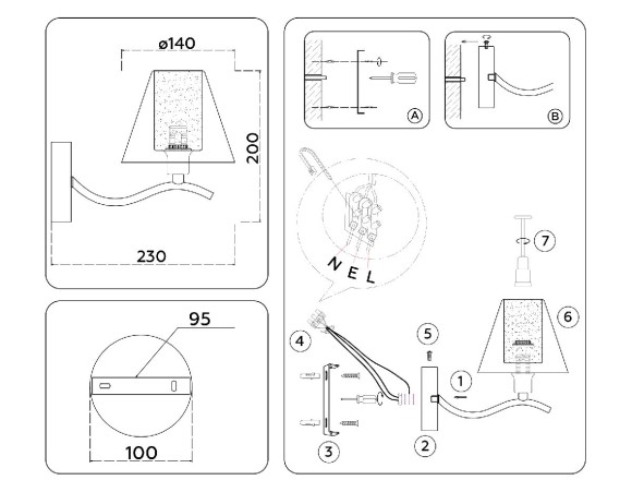 Бра Ambrella Light High Light Modern LH57095