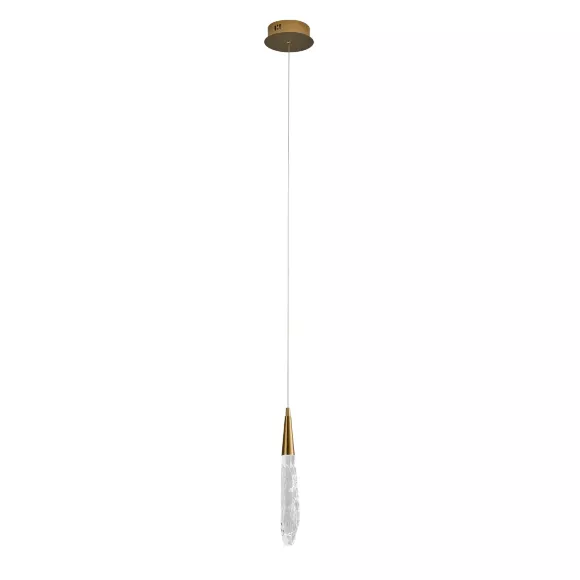 Подвесной светильник Delight Collection OD2438-1 gold/clear, Золото, Прозрачный, Теплый белый Подвесной светильник Delight Collection OD2438-1 gold/clear, Золото, Прозрачный, Теплый белый