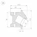 Схема размеров профиль Arlight SL-BEVEL-H12-F13-2000 ANOD BLACK 043749