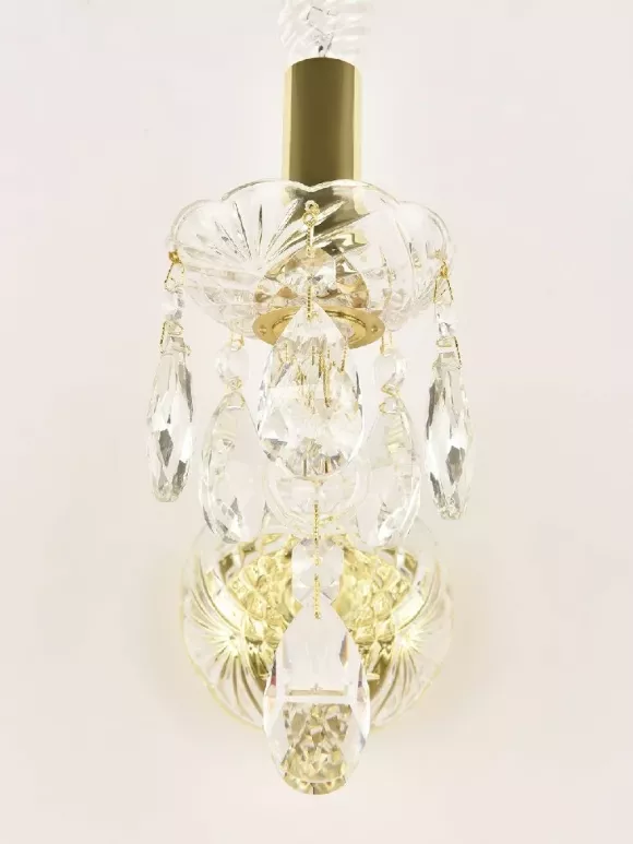 Бра Bohemia Ivele Crystal 107B/1/141 G, Золото, Металл, Классика стиль, декоративные элементы крупным планом Бра Bohemia Ivele Crystal 107B/1/141 G, Золото, Металл, Классика стиль, декоративные элементы крупным планом