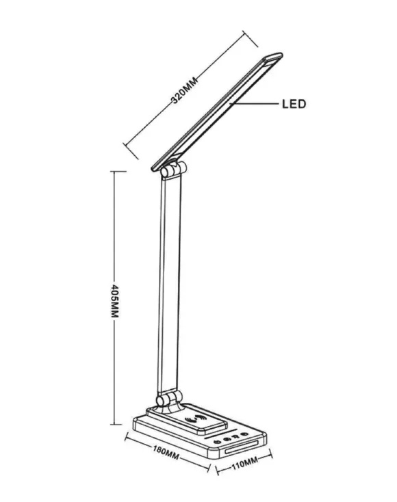 Настольная лампа Arte Lamp William A5122LT-1WH, вид сбоку Настольная лампа Arte Lamp William A5122LT-1WH, вид сбоку