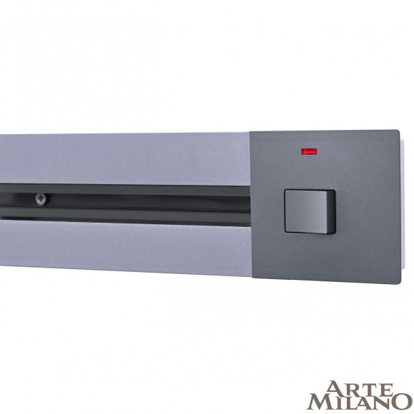 Встраиваемый шинопровод с выключателем Arte Milano Am-track-sockets 385201TBB/100 Grey