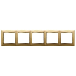 Рамка 5-постовая Legrand Valena матовое золото 770305