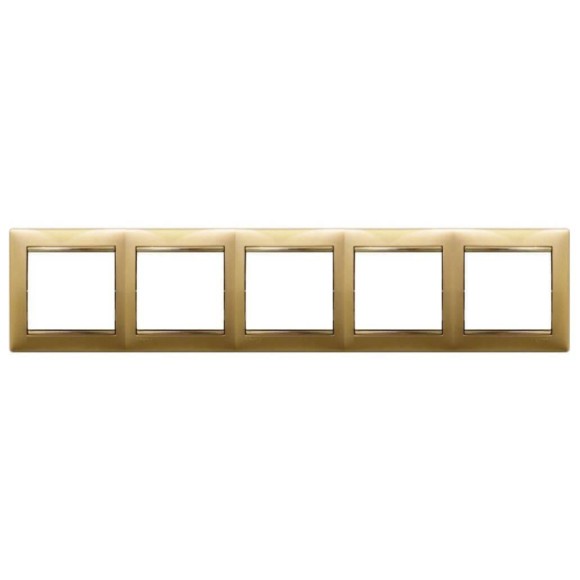 Рамка 5-постовая Legrand Valena матовое золото 770305