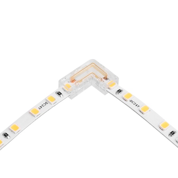 Коннектор угловой для одноцветной SMD ленты шириной 5мм, комплект 3шт WOLTA WLS-2PIN-5MM-MONO-L