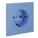 Накладка для розетки с заземлением и защитными шторками Voltum S70 (деним) VLS000715