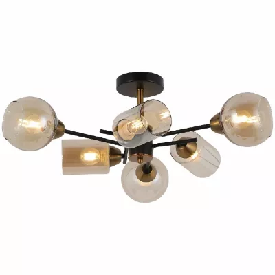 Люстра на штанге Illumico IL8243-6COU-79 BK GD