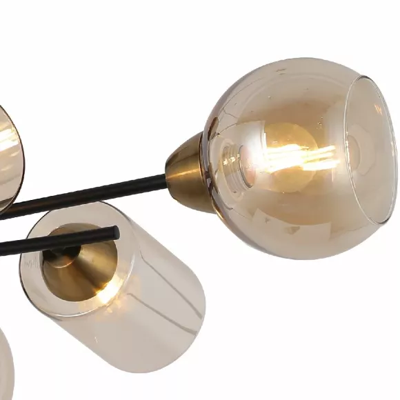 Люстра на штанге Illumico IL8243-6COU-79 BK GD, Модерн, Коричневый