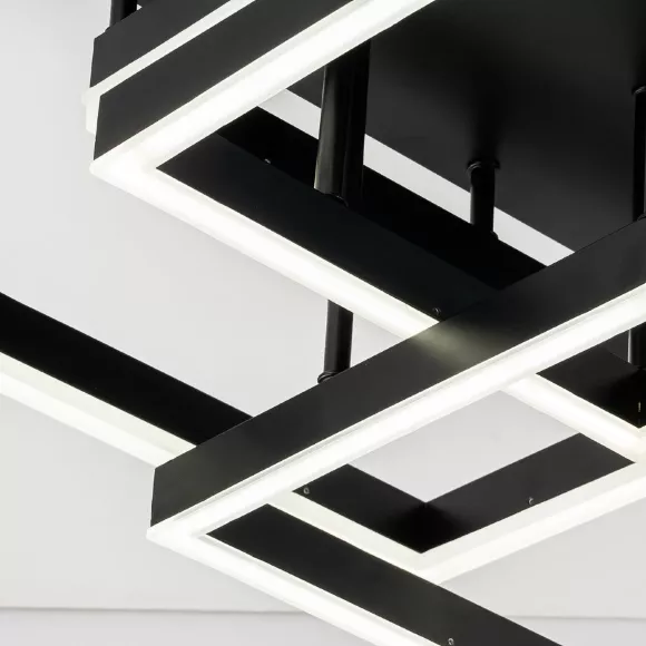 Потолочный светодиодный светильник Escada Union 10229/4LED Black, Черный, Белый, От теплого до холодного