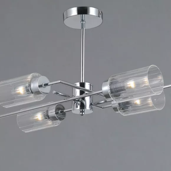 Люстра на штанге Illumico IL0734-6ASQ-25 CR NAPLES, Модерн, Прозрачный Люстра на штанге Illumico IL0734-6ASQ-25 CR NAPLES, Модерн, Прозрачный