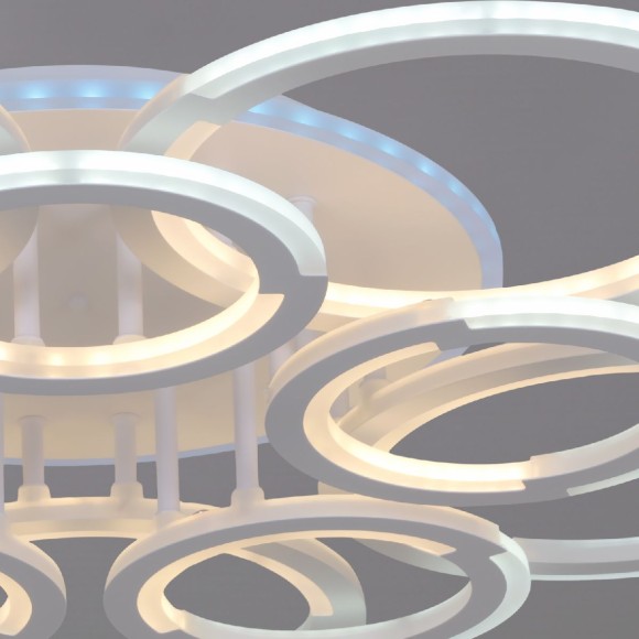 Потолочная светодиодная люстра с пультом управления Reluce 09820-3.3-5+5A WH (RGB)