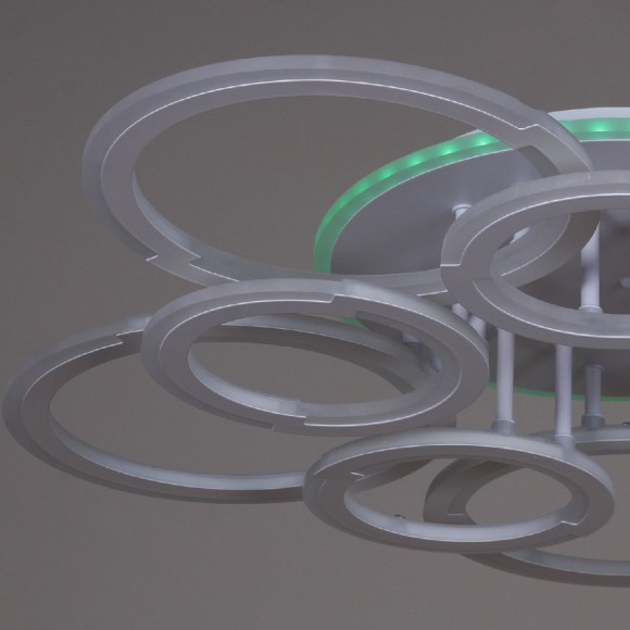 Потолочная светодиодная люстра с пультом управления Reluce 09820-3.3-5+5A WH (RGB)