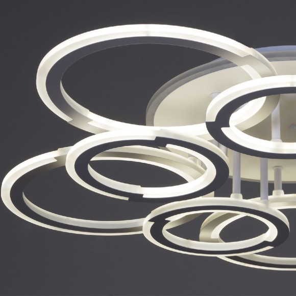 Потолочная светодиодная люстра с пультом управления Reluce 09820-3.3-5+5A WH (RGB)