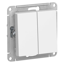 Переключатель 2-клавишный сх.6, 10АХ, механизм Systeme Electric AtlasDesign ATN000165