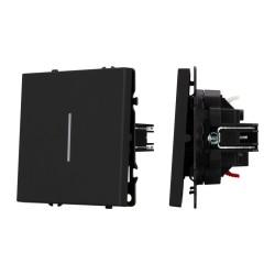 Механизм выключателя одноклавишный проходной Arlight LED SWT-NOBE-MKP1-SFPL-L-BK (230V, 10A) 054261