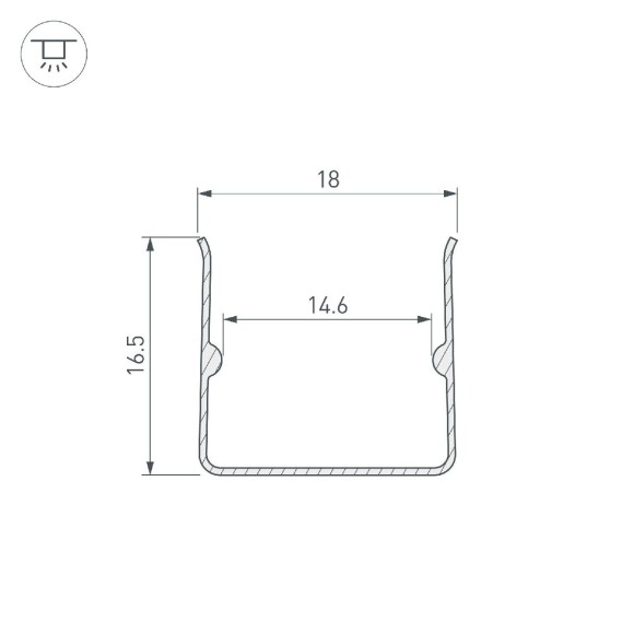 Алюминиевый профиль Arlight гибкий WPH-FLEX-1616-1000 053408