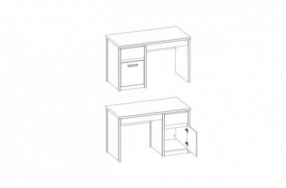 Стол письменный Jazz 1D2S ANR_UT-00006347