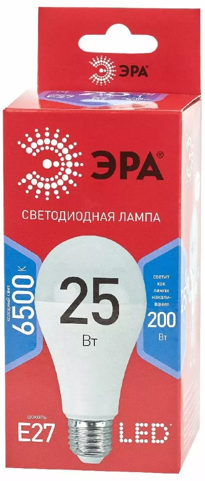 Лампа светодиодная Эра E27 25W 6500K LED A65-25W-865-E27 R Б0048011 Лампа светодиодная Эра E27 25W 6500K LED A65-25W-865-E27 R Б0048011