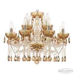 Подвесная люстра Bohemia Ivele Crystal 5413/8+4/200 G Amber/M-1F K777