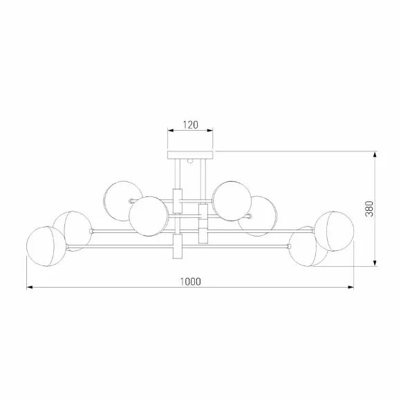 Схема размеров потолочная люстра Eurosvet Nuvola 70129/8 хром Smart a057082 Схема размеров потолочная люстра Eurosvet Nuvola 70129/8 хром Smart a057082