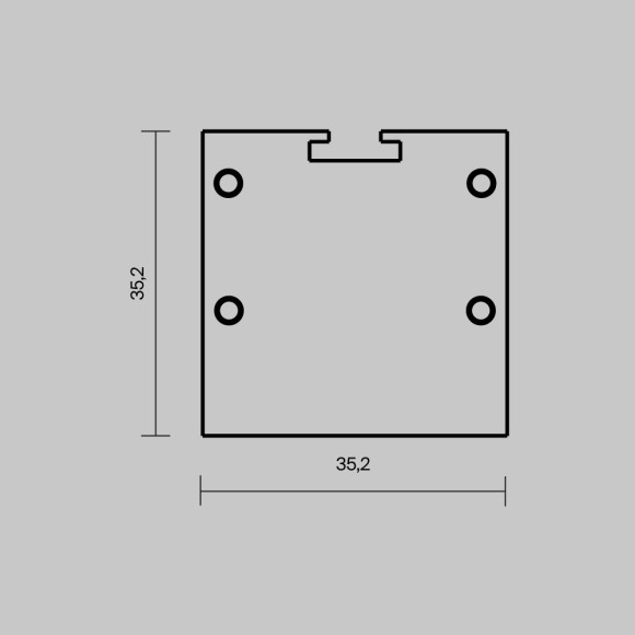 Комплект заглушек для профиля 72×36 2шт Maytoni Led Strip ALM-7236T-S-EC 642083