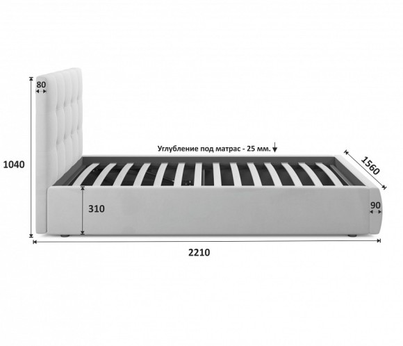 Кровать полутораспальная Selesta 2000x1400 NMB_TE-00004314