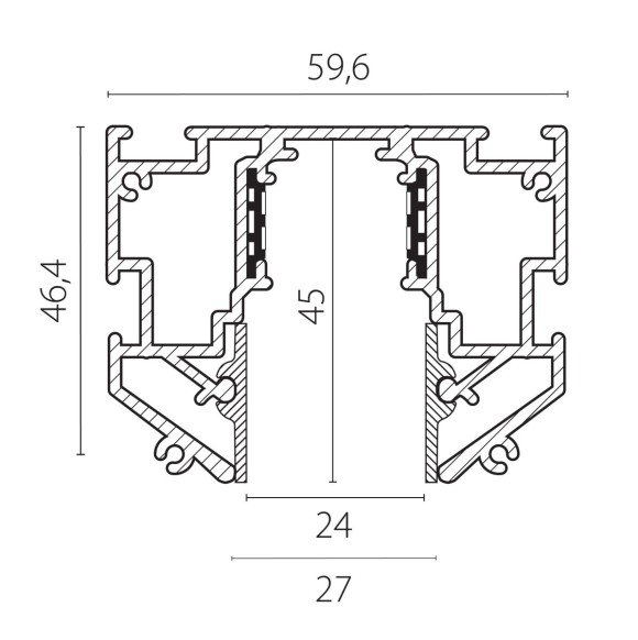 Шинопровод однофазный д/натяжного потолка Lightstar Uno Pro 509436