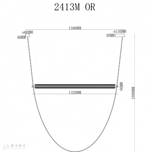 Подвесной светильник iLedex Rocks 2413M OR Подвесной светильник iLedex Rocks 2413M OR