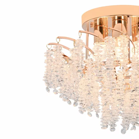Потолочный светильник Escada Whisper 140015/4C Gold ES0000075, Золото, Прозрачный, Металл, крупный план Потолочный светильник Escada Whisper 140015/4C Gold ES0000075, Золото, Прозрачный, Металл, крупный план