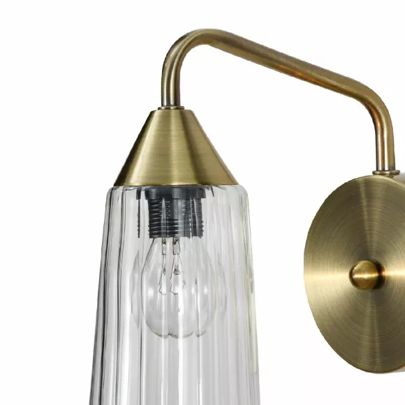 Бра Indigo Campana 13028/1W Brass V000508, Бронза, Прозрачный, Металл, декоративные элементы крупным планом Бра Indigo Campana 13028/1W Brass V000508, Бронза, Прозрачный, Металл, декоративные элементы крупным планом