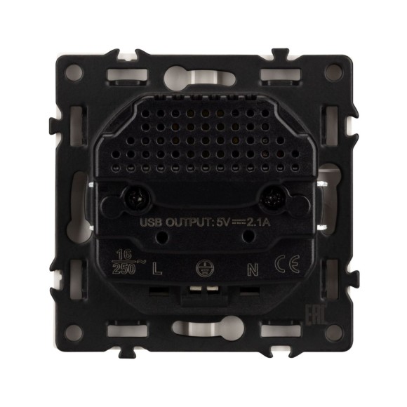 Механизм розетки Arlight с USB зарядкой SCT-NOBE-MUAA-SFPL-IS (230V, 16A)  059443