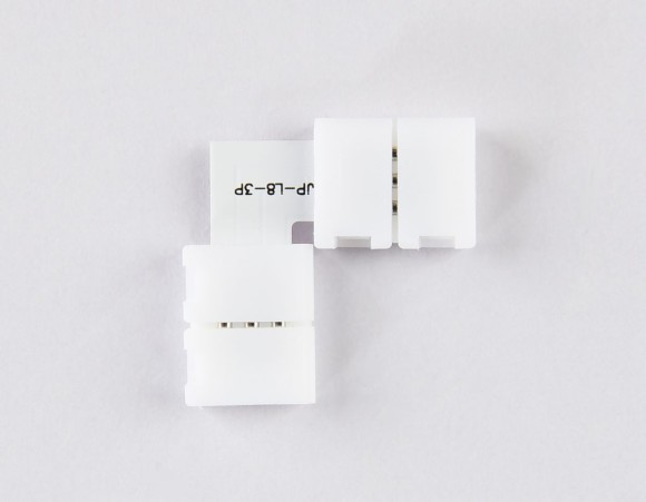 Соединитель угловой L для светодиодной ленты 2835 12/24V (3 конт.) GS6601 (10шт) Ambrella Light Illumination GS6601