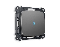 Комплект механизма 1-кл проходного выключателя с подсветкой Ambrella Volt Omega MO652040